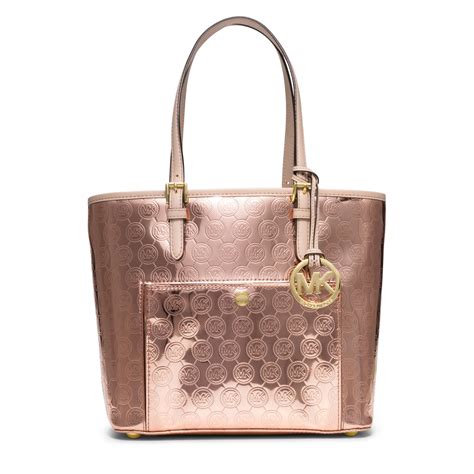 michael kors purses rose gold|michael kors gold purse large.